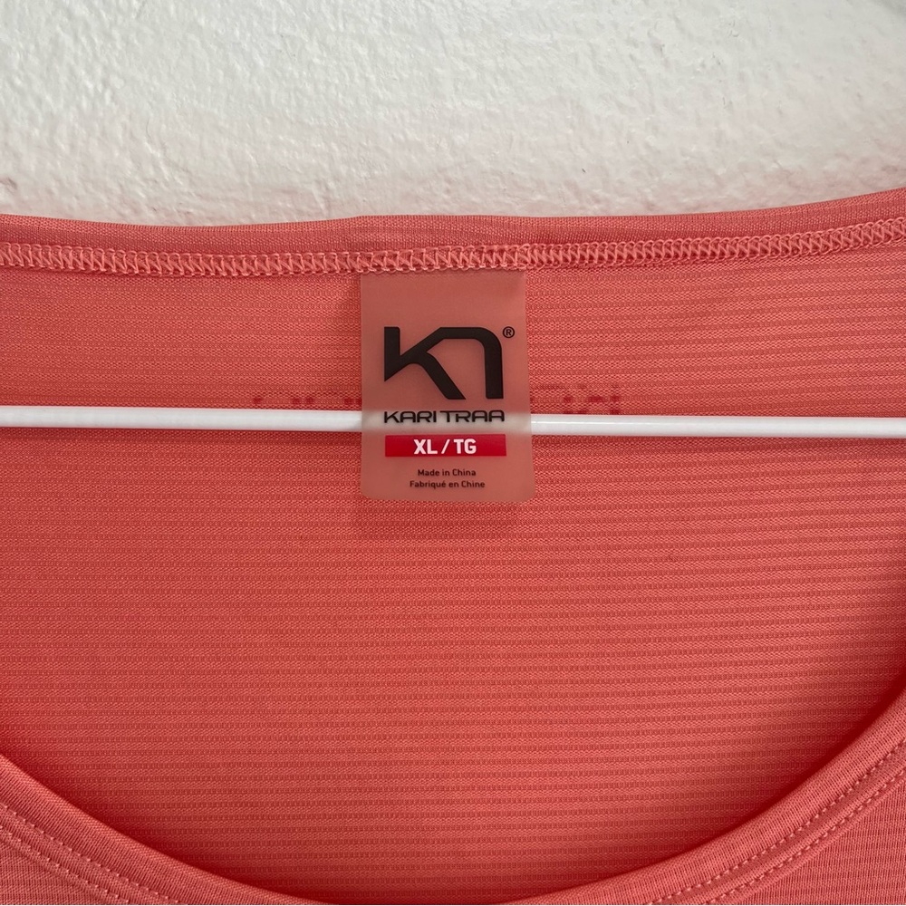 Kari Tara Linea Tank Top Coral Pink Workout Shirt Womens Size XL Running Yoga - Picture 4 of 6